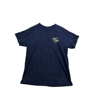 Rest Easy Knock Out Boxing Graphic T Shirt Mens Large Navy Blue 100% Cotton